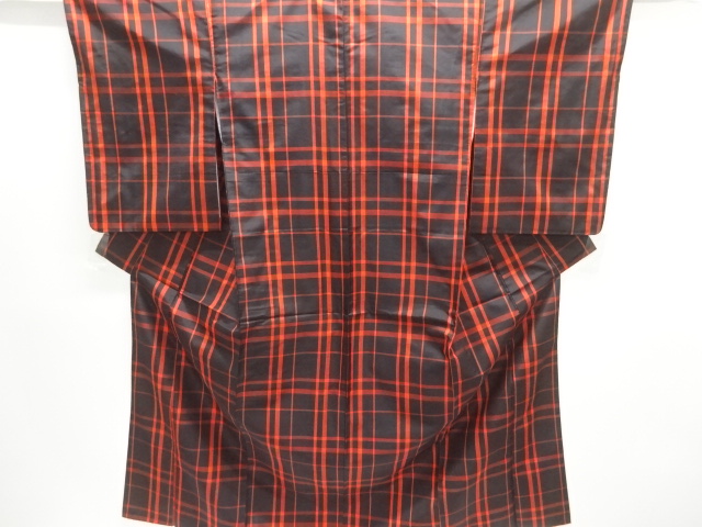 JAPANESE KIMONO / YONEZAWA TSUMUGI / ENSEMBLE / WOVEN GRID